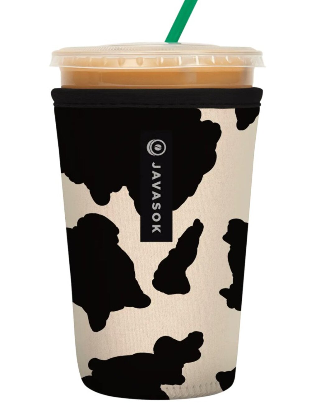 NWOT Javasok Cow Print Cold Cup Sleeve Fits 22-28oz Iced Beverage Cups Insulated - Picture 1 of 6